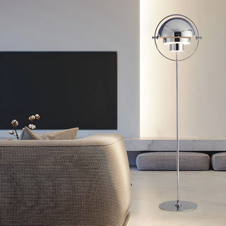 ZOWALA - Contemporary Silver Tiered Globe LED Floor Lamp Image - 8