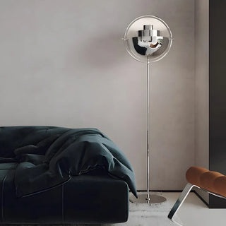 ZOWALA - Contemporary Silver Tiered Globe LED Floor Lamp Image - 9