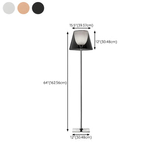 Trendy Smoked Aluminum Shade Chrome LED Floor Lamp Zawala #size