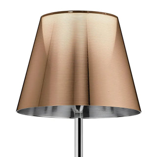 Trendy Smoked Aluminum Shade Chrome LED Floor Lamp Zawala Image - 4