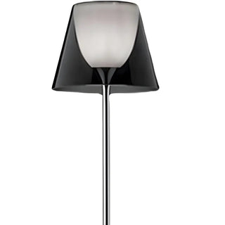 Trendy Smoked Aluminum Shade Chrome LED Floor Lamp Zawala Image - 5