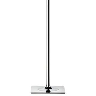 Trendy Smoked Aluminum Shade Chrome LED Floor Lamp Zawala Image - 6