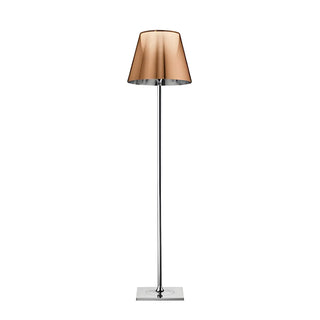 Trendy Smoked Aluminum Shade Chrome LED Floor Lamp Zawala Image - 9