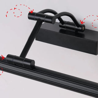 Contemporary LED Adjustable Linear Metal Vanity Light Zawala Image - 16