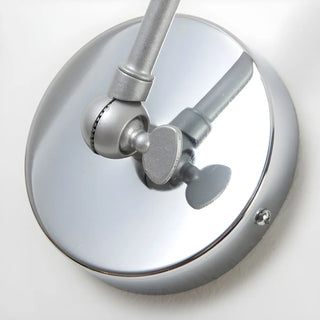 Contemporary Swing Arm Metal Dome Dining Silver Wall Sconce Image - 13