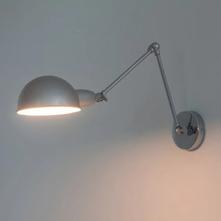 Contemporary Swing Arm Metal Dome Dining Silver Wall Sconce Image - 8
