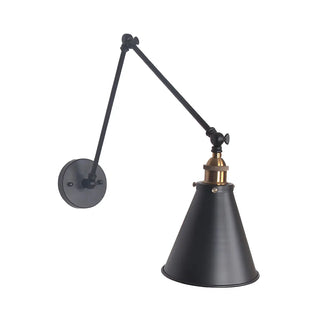 ZOWALA - Contemporary Swing Arm Cone Metal White Wall Sconce Image - 7