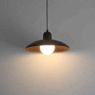 ZOWALA - Contemporary UFO Metal Dining Room Walnut Pendant Light Image - 6
