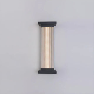 Contemporary Vertical Metal Exterior Black Wall Light Zawala Image - 11