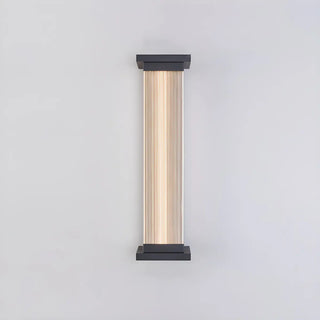Contemporary Vertical Metal Exterior Black Wall Light Zawala Image - 12
