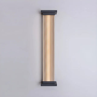Contemporary Vertical Metal Exterior Black Wall Light Zawala Image - 13
