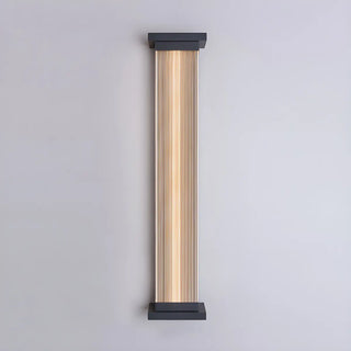 Contemporary Vertical Metal Exterior Black Wall Light Zawala Image - 14