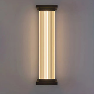 Contemporary Vertical Metal Exterior Black Wall Light Zawala Image - 15
