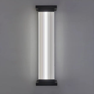 Contemporary Vertical Metal Exterior Black Wall Light Zawala Image - 16