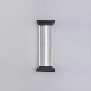 Contemporary Vertical Metal Exterior Black Wall Light Zawala Image - 18