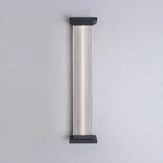 Contemporary Vertical Metal Exterior Black Wall Light Zawala Image - 20