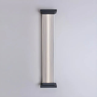 Contemporary Vertical Metal Exterior Black Wall Light Zawala Image - 21