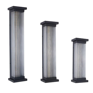Contemporary Vertical Metal Exterior Black Wall Light Zawala Image - 23