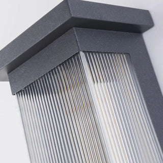 Contemporary Vertical Metal Exterior Black Wall Light Zawala Image - 24