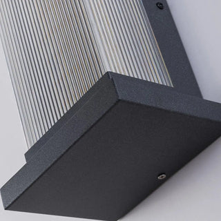 Contemporary Vertical Metal Exterior Black Wall Light Zawala Image - 26