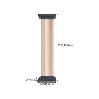 Contemporary Vertical Metal Exterior Black Wall Light Zawala Image - 29