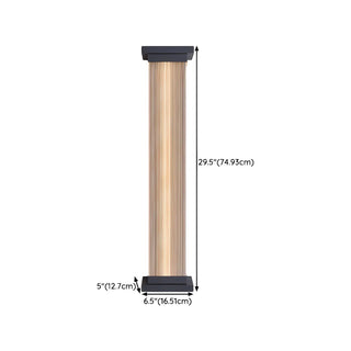 Contemporary Vertical Metal Exterior Black Wall Light Zawala Image - 30