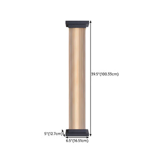 Contemporary Vertical Metal Exterior Black Wall Light Zawala Image - 31