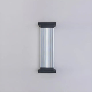 Contemporary Vertical Metal Exterior Black Wall Light Zawala Image - 7