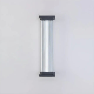 Contemporary Vertical Metal Exterior Black Wall Light Zawala Image - 8