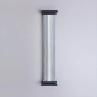 Contemporary Vertical Metal Exterior Black Wall Light Zawala Image - 9