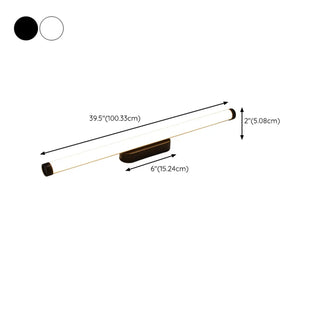 Contemporary Linear LED Bathroom Black Vanity Light Zawala Image - 13