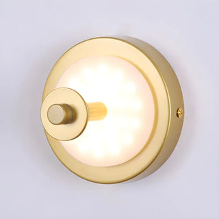 Contemporary Alabaster Circular Round White Wall Lamp Zawala Image - 15