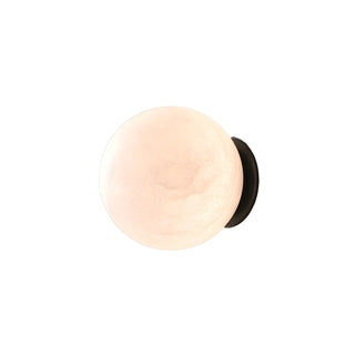 Contemporary Alabaster White Globe Bedroom Wall Sconce Image - 5
