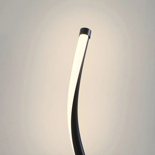 Minimalist White Curved LED Living Room Floor Lamp Zawala Image - 7
