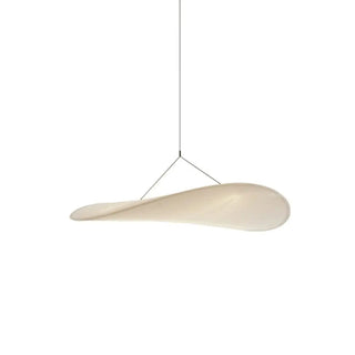 ZOWALA - Contemporary Curved Silk Ceiling Light White 31.5" Image - 5