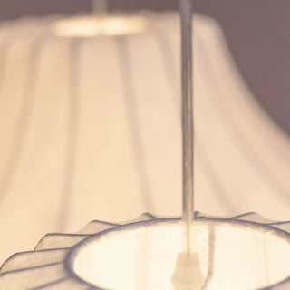 ZOWALA - Modern Lantern White Fabric Pendant Light Flexible Image - 10