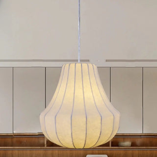 ZOWALA - Modern Lantern White Fabric Pendant Light Flexible Image - 4