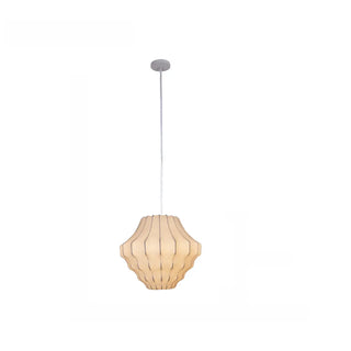 ZOWALA - Modern Lantern White Fabric Pendant Light Flexible Image - 5