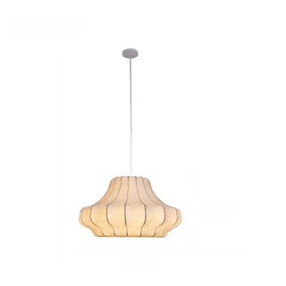 ZOWALA - Modern Lantern White Fabric Pendant Light Flexible Image - 7