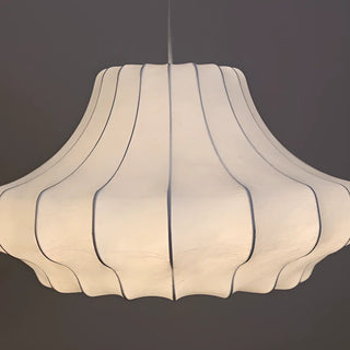 ZOWALA - Modern Lantern White Fabric Pendant Light Flexible Image - 8