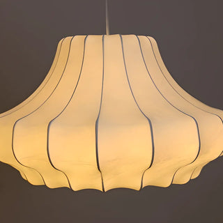 ZOWALA - Modern Lantern White Fabric Pendant Light Flexible Image - 9