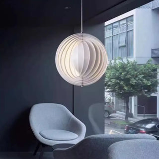 ZOWALA - Contemporary Circle Aluminum Dining White Pendant Light Image - 3