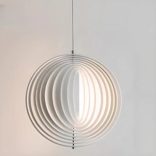 ZOWALA - Contemporary Circle Aluminum Dining White Pendant Light Image - 6