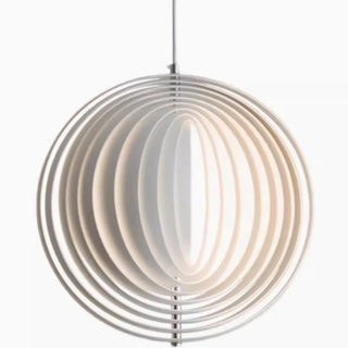ZOWALA - Contemporary Circle Aluminum Dining White Pendant Light Image - 8