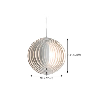 ZOWALA - Contemporary Circle Aluminum Dining White Pendant Light #size
