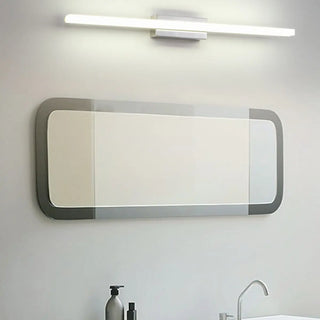 Contemporary White Linear LED Vanity Light Fixture Zawala Image - 1