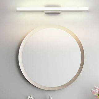 Contemporary White Linear LED Vanity Light Fixture Zawala Image - 2