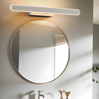 Contemporary White Oval LED Bathroom Vanity Light Zawala Image - 2