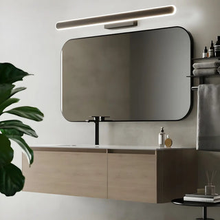 Contemporary White Oval LED Bathroom Vanity Light Zawala Image - 3