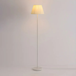 Classic White Pleated Shade Metal LED Floor Lamp Zawala Image - 10
